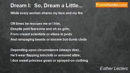 Esther Leclerc - Dream I:  So, Dream a Little...