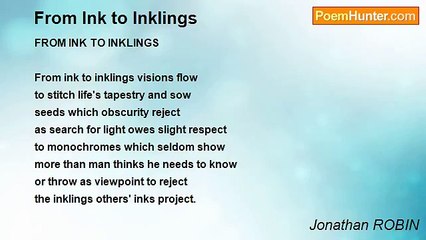 Jonathan ROBIN - From Ink to Inklings