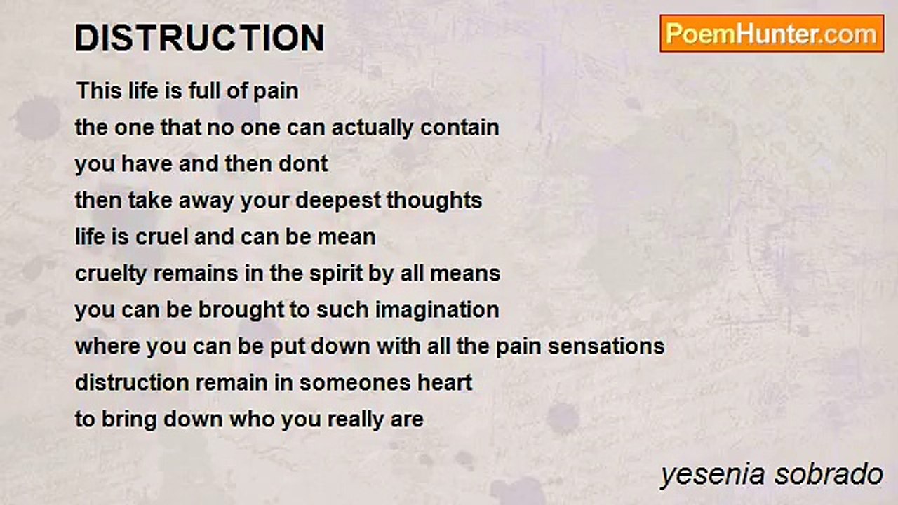 yesenia sobrado - DISTRUCTION