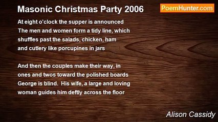 Alison Cassidy - Masonic Christmas Party 2006