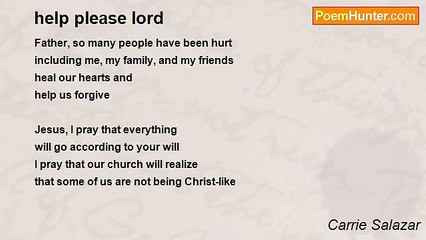 Carrie Salazar - help please lord