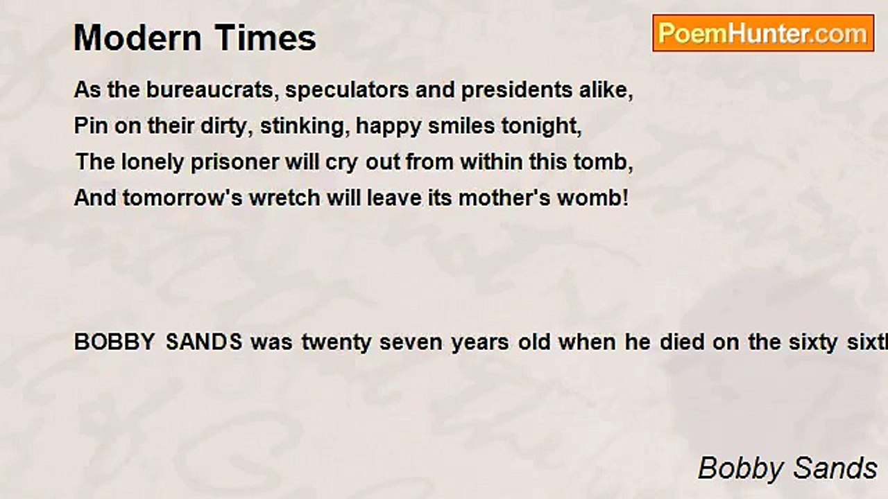 Bobby Sands - Modern Times