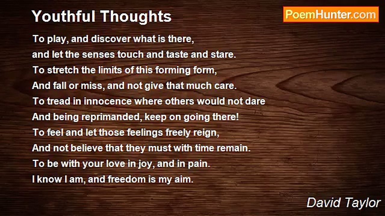 David Taylor - Youthful Thoughts