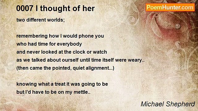 Michael Shepherd - 0007 I thought of her