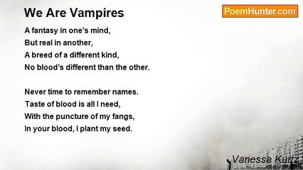 Vanessa Kurtz - We Are Vampires