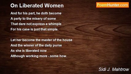 Sidi J. Mahtrow - On Liberated Women