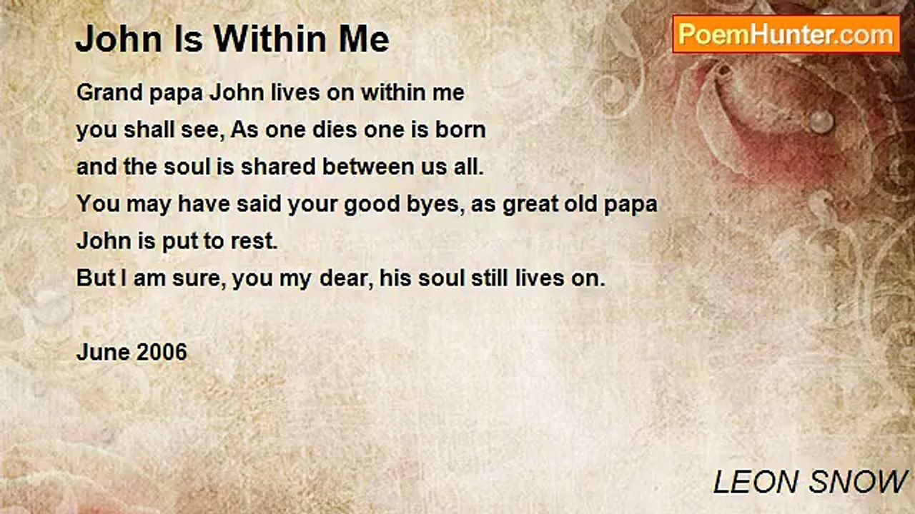 LEON SNOW - John Is Within Me