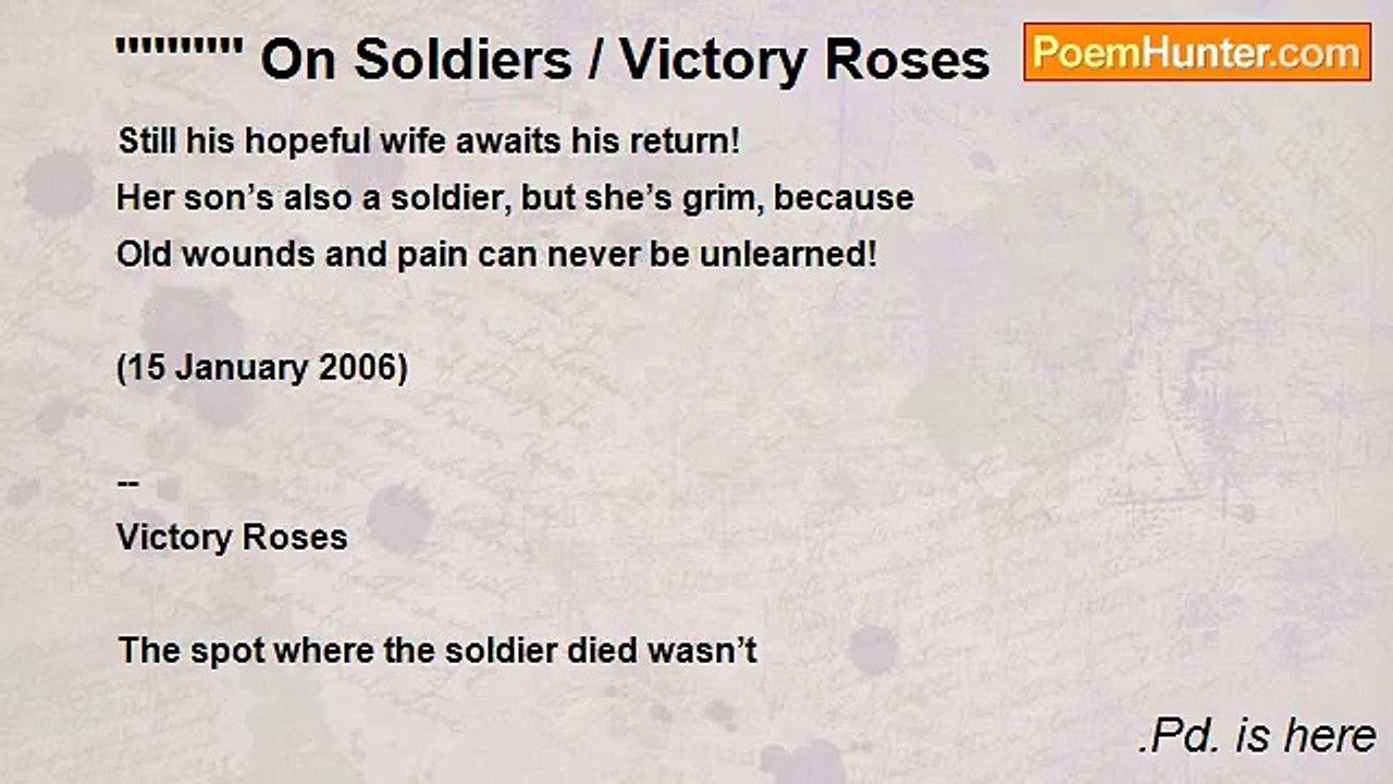 .Pd. is here - '''''''''' On Soldiers / Victory Roses