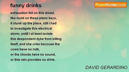 DAVID GERARDINO - funny drinks