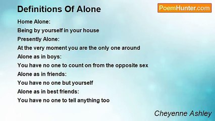 Cheyenne Ashley - Definitions Of Alone