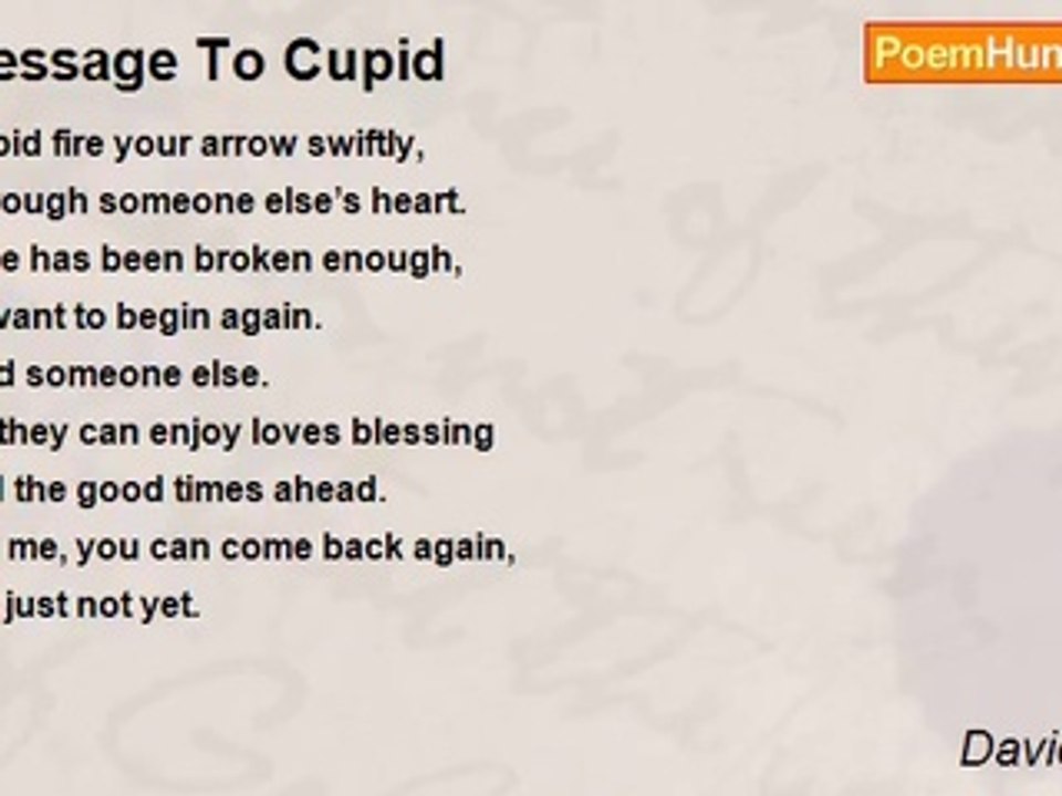 David Harris - Message To Cupid