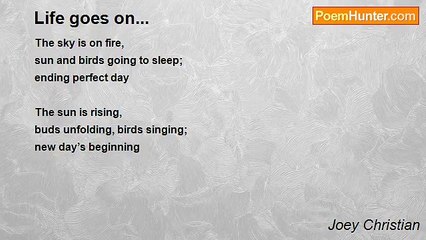 Joey Christian - Life goes on...