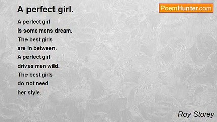 Roy Storey - A perfect girl.