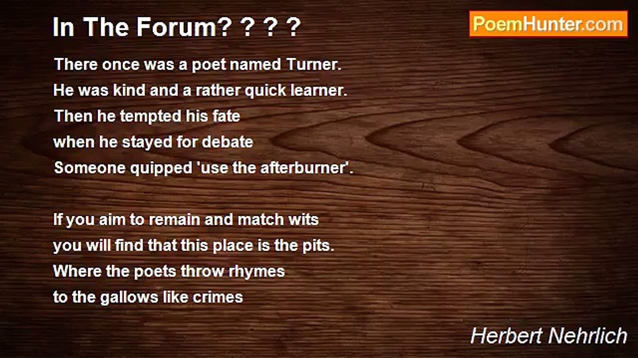 Herbert Nehrlich - In The Forum? ? ? ?