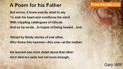Gary Witt - A Poem for his Father