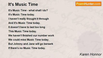 Karen Honnor - It's Music Time