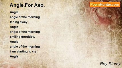 Roy Storey - Angle.For Aeo.