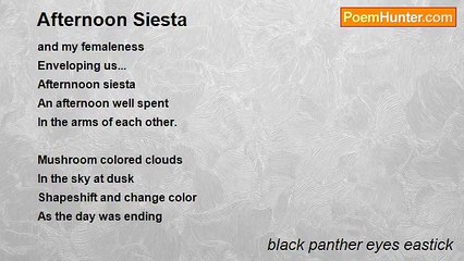 black panther eyes eastick - Afternoon Siesta