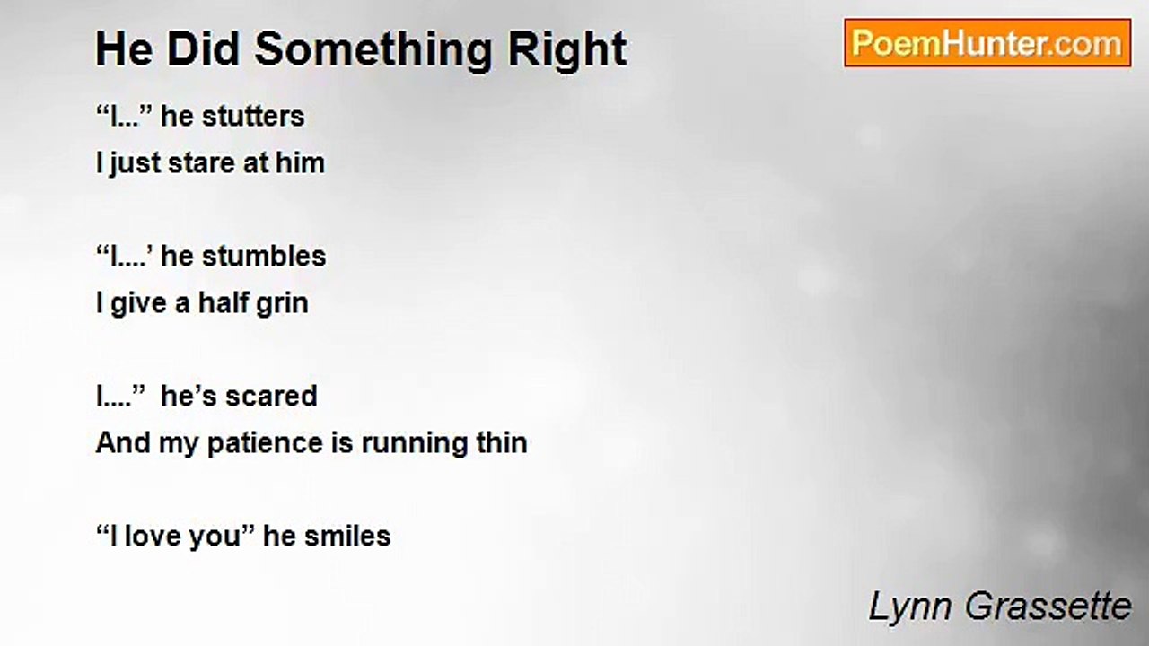 Lynn Grassette - He Did Something Right