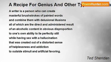 Ted Sheridan - A Recipe For Genius And Other Types Of Mental Disorder