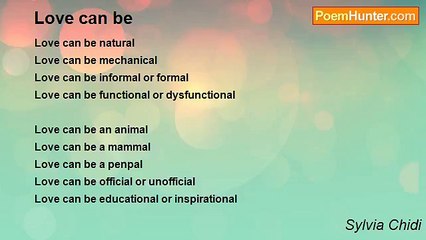 Sylvia Chidi - Love can be