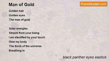 black panther eyes eastick - Man of Gold