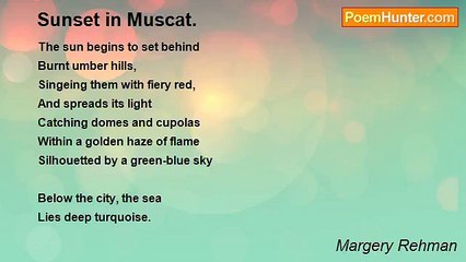 Margery Rehman - Sunset in Muscat.