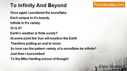 Esra Sloblock - To Infinity And Beyond