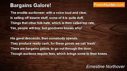 Ernestine Northover - Bargains Galore!