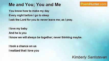Kimberly Santistevan - Me and You; You and Me