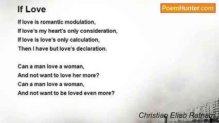 Christian Eliab Ratnam - If Love