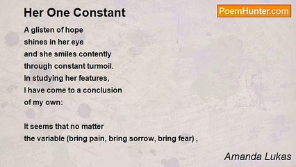 Amanda Lukas - Her One Constant