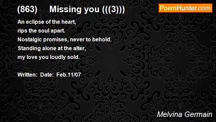 Melvina Germain - (863)     Missing you (((3)))