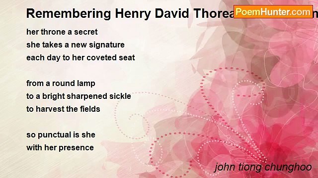 john tiong chunghoo - Remembering Henry David Thoreau's The Moon