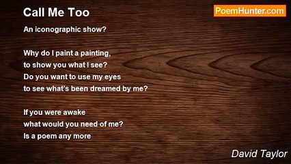 David Taylor - Call Me Too