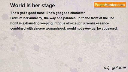 s./j. goldner - World is her stage