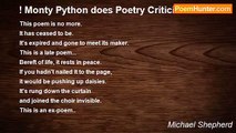 Michael Shepherd - ! Monty Python does Poetry Criticism