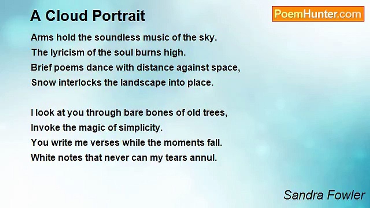 Sandra Fowler - A Cloud Portrait
