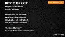 see fee lee - Brother and sister