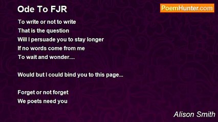 Alison Smith - Ode To FJR
