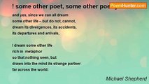 Michael Shepherd - ! some other poet, some other poetry
