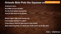 Sidi J. Mahtrow - Orlando Belo Puts the Squeeze on the Lemon