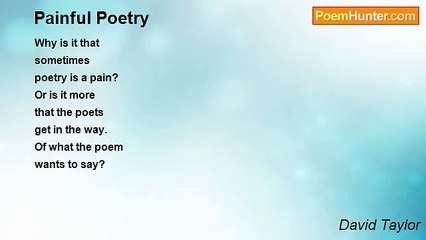 David Taylor - Painful Poetry