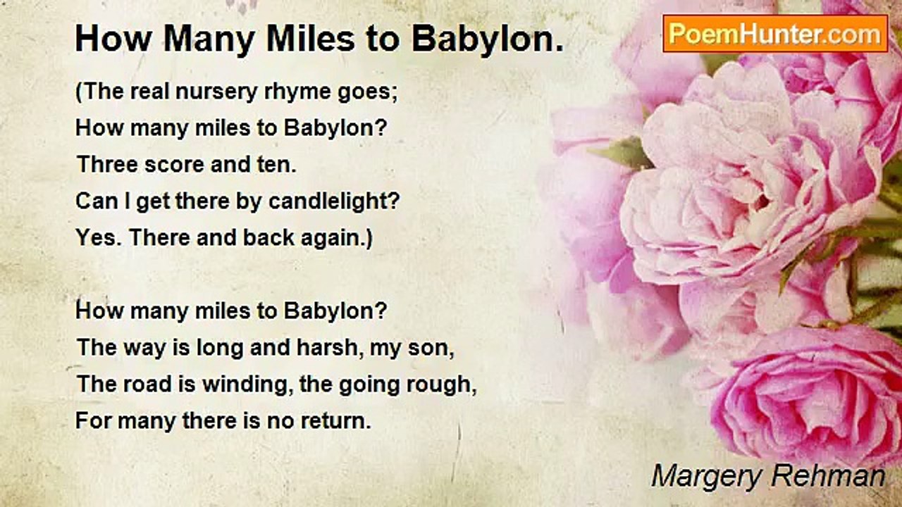 Margery Rehman - How Many Miles to Babylon.
