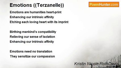Kristin Nicole RothDavis - Emotions ((Terzanelle))