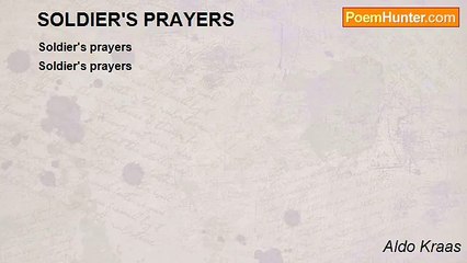 Aldo Kraas - SOLDIER'S PRAYERS