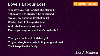 Sidi J. Mahtrow - Love’s Labour Lost