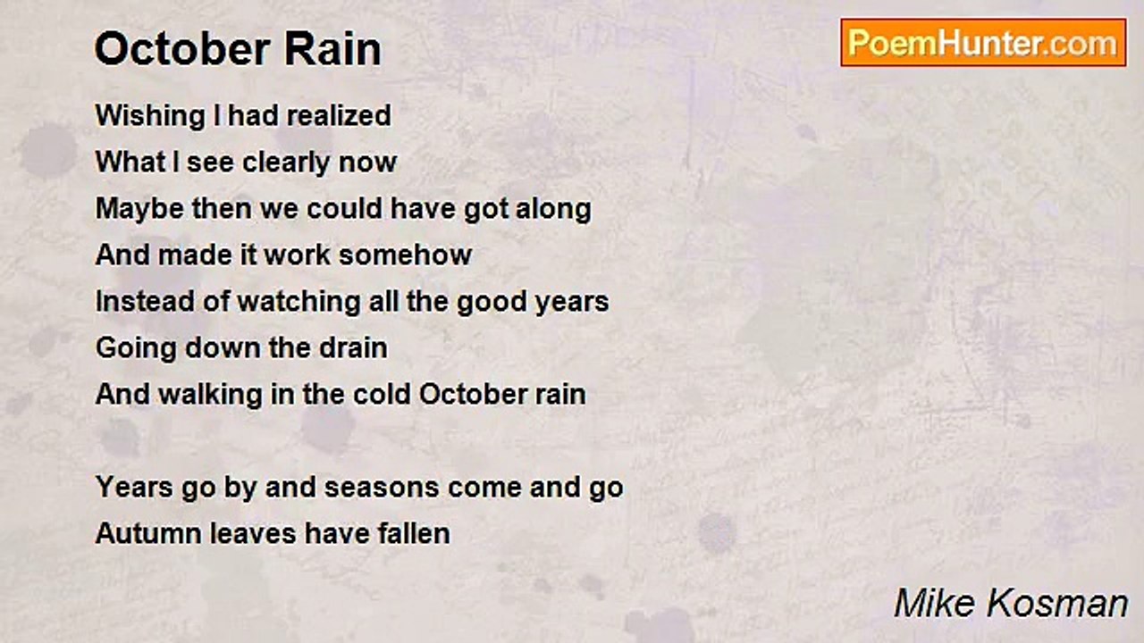 Mike Kosman - October Rain