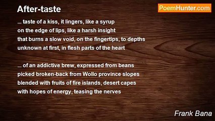 Frank Bana - After-taste
