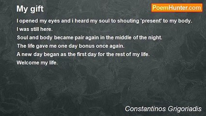 Constantinos Grigoriadis - My gift